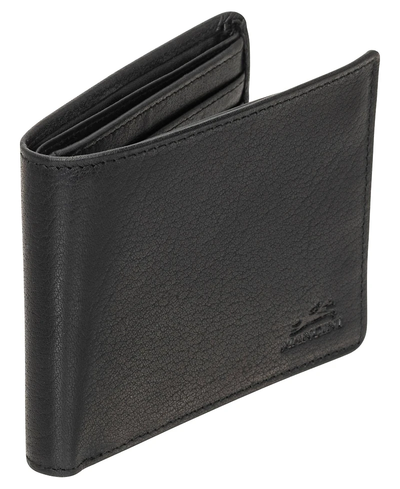 Mancini Men's Buffalo Rfid Secure Left Wing Billfold Wallet