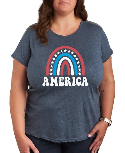 Hybrid Apparel Trendy Plus Americana Graphic T-shirt