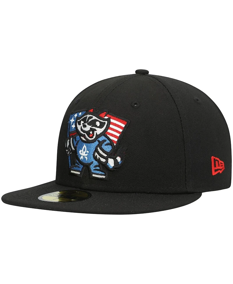 Men's New Era Black Rocket City Trash Pandas Authentic Collection Team Alternate 59FIFTY Fitted Hat