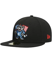 Men's New Era Black Rocket City Trash Pandas Authentic Collection Team Alternate 59FIFTY Fitted Hat