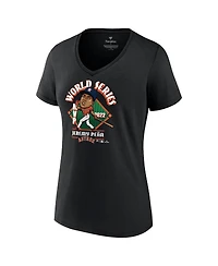 Women's Fanatics Jeremy Pena Black Houston Astros 2022 World Series Champions Mvp Plus Name and Number T-shirt