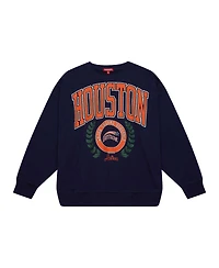 Women's Mitchell & Ness Navy Houston Astros Logo Lt 2.0 Pullover Sweatshirt
