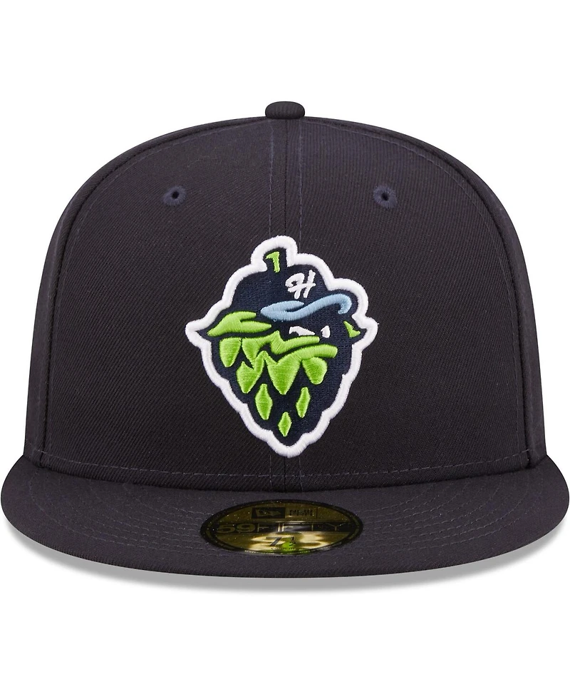 Men's New Era Navy Hillsboro Hops Authentic Collection 59FIFTY Fitted Hat