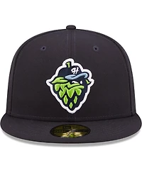 Men's New Era Navy Hillsboro Hops Authentic Collection 59FIFTY Fitted Hat