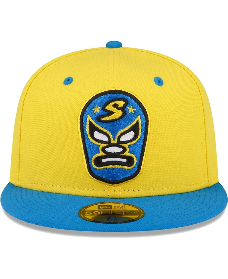Men's New Era Yellow Sacramento River Cats Copa De La Diversion 59FIFTY Fitted Hat