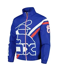 Men's Mitchell & Ness Royal Chicago White Sox Exploded Logo Warm Up Full-Zip Jacket