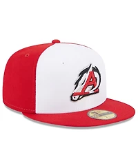 Men's New Era White Arkansas Travelers Authentic Collection Alternate Logo 59FIFTY Fitted Hat