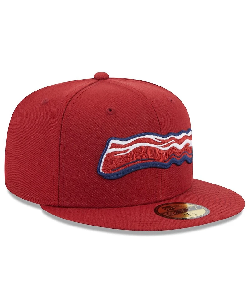 Men's New Era Red Lehigh Valley IronPigs Authentic Collection Alternate Logo 59FIFTY Fitted Hat