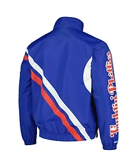 Men's Mitchell & Ness Royal Philadelphia Phillies Exploded Logo Warm Up Full-Zip Jacket
