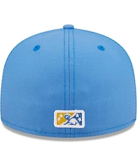 Men's New Era Light Blue Myrtle Beach Pelicans Authentic Collection 59FIFTY Fitted Hat