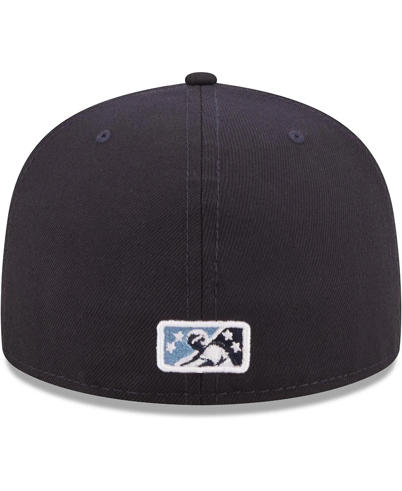 Men's New Era Navy Hillsboro Hops Authentic Collection 59FIFTY Fitted Hat