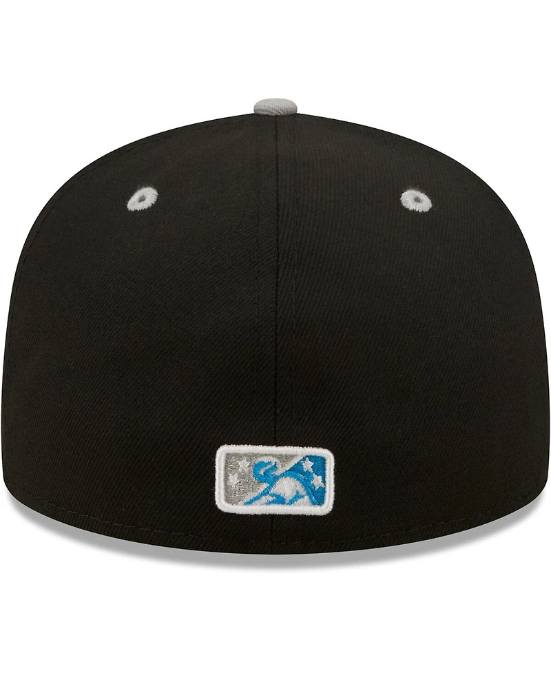 Men's New Era Black, Gray Reyes De Plata Las Vegas Copa La Diversion 59FIFTY Fitted Hat