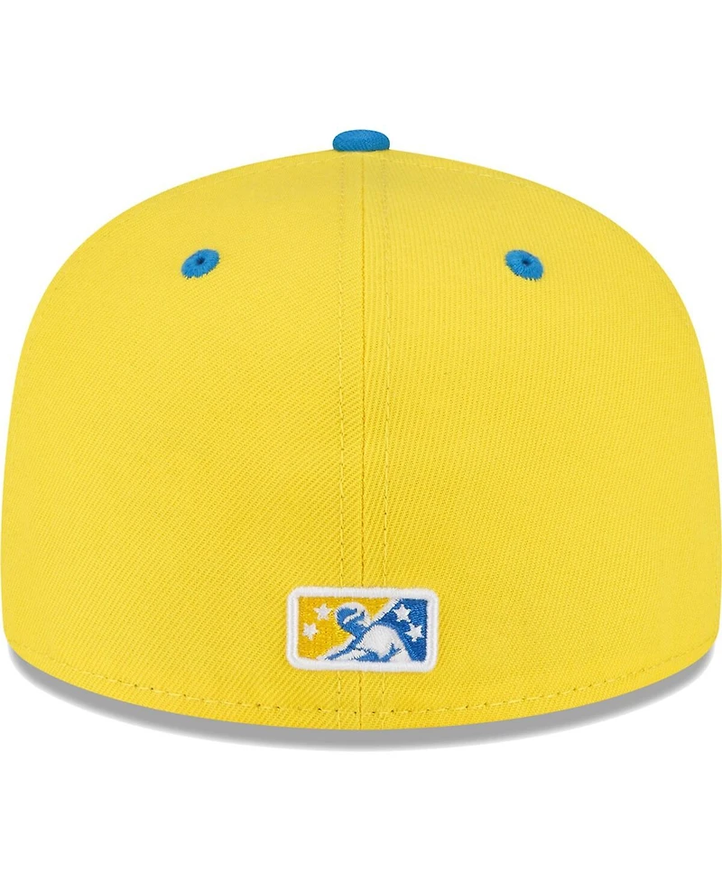 Men's New Era Yellow Sacramento River Cats Copa De La Diversion 59FIFTY Fitted Hat