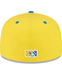 Men's New Era Yellow Sacramento River Cats Copa De La Diversion 59FIFTY Fitted Hat
