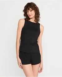 Lands' End Petite High Neck Upf 50 Sun Protection Modest Tankini Swimsuit Top