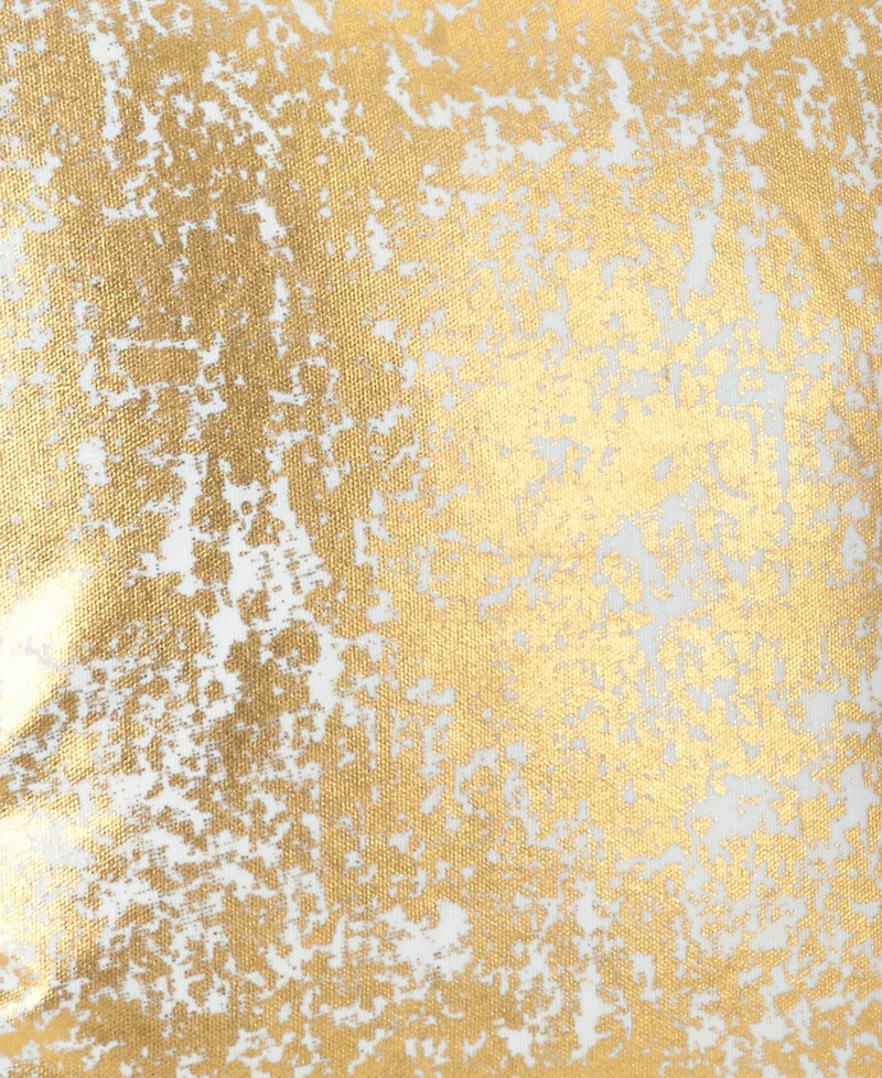 Saro Lifestyle Donnelou Metallic Foil Printed Decorative Pillow, 18" x 18"