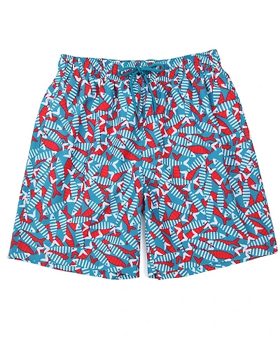 Rokka&Rolla Men's 7.5" Quick-Dry Mesh Lined Swim Trunks Upf 50+ , up to Size 2XL