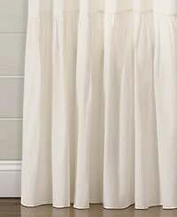 Lush Decor Farmhouse Faux Linen Tab Top Window Curtain Panel Single 40"W x 84"L - Curtains For Bedroom - Living Room Curtains