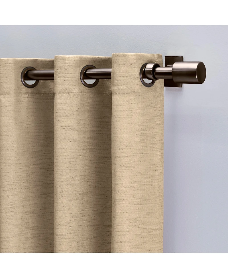 Ricardo Grasscloth Lined Grommet Curtain Patio Panel w/Wand 110"W x 84"L