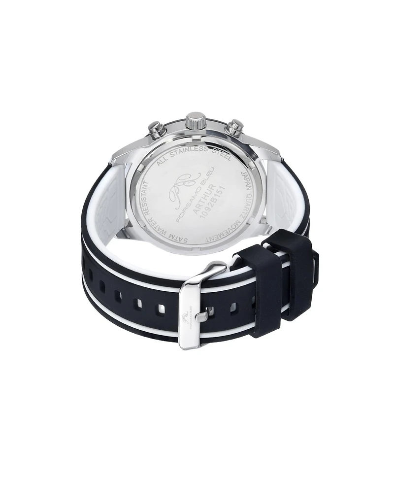 Porsamo Bleu Men's Arthur Silicone Strap Watch 1092BARR
