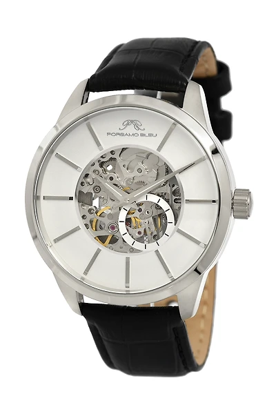 Porsamo Bleu Men's Cassius Automatic Genuine Leather Band Watch 801ACAL