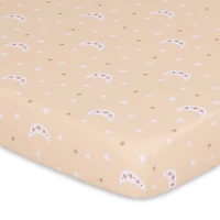 The Peanutshell Pack n Play, Mini Crib, Portable Crib or Fitted Playard Sheets for Baby Girl or Boy, 3 Pack Set, Clay, Rust, and White Boho