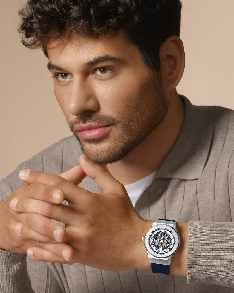 Porsamo Bleu Men's Cruz Automatic Silicone Strap Watch 1222BCRR