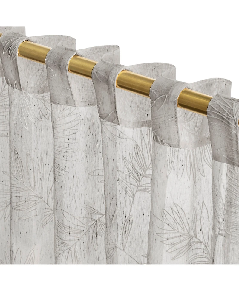Ricardo Sheer Leaf Rod Pocket With Back Tab Curtain Panel 52"W x 84"L