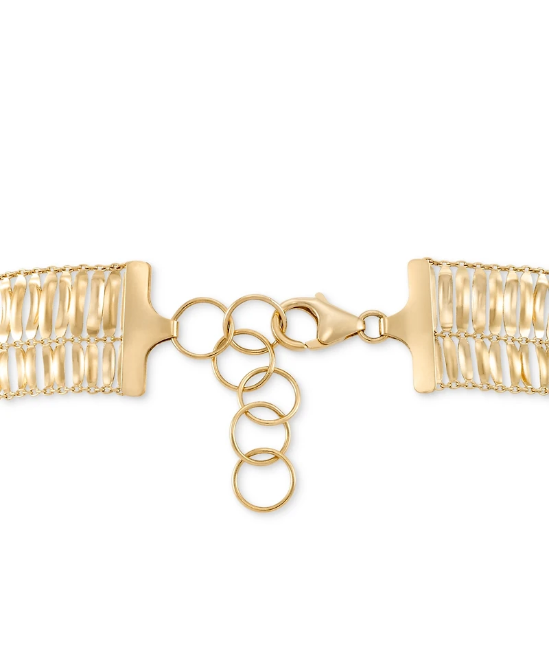 Cleopatra Openwork Statement Necklace in 14k Gold-Plated Sterling Silver, 17" + 2" extender