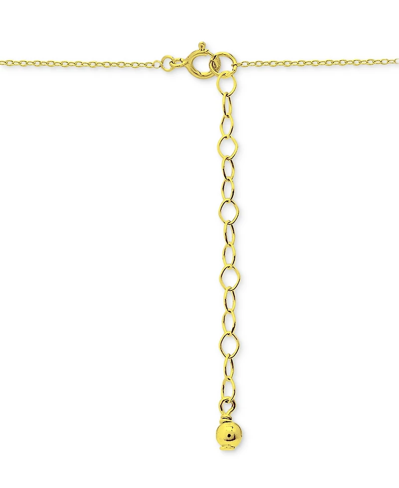 Giani Bernini Cubic Zirconia Baguette & Round Cross Pendant Necklace, 16" + 2" extender, Created for Macy's