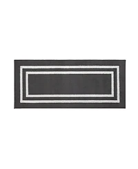 Jean Pierre Double Line Border Tufted - Machine Washable Runner Rug