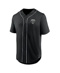 Men's Fanatics Black D.c. United Third Period Fashion Baseball Button-Up Jersey