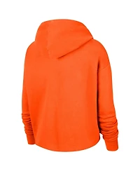 Women's Nike Orange Wnba Logo woman Team 13 Cropped Pullover Hoodie