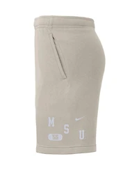 Men's Nike Cream Michigan State Spartans Fleece Shorts