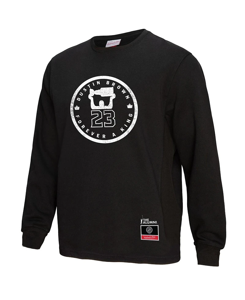 Men's Mitchell & Ness Dustin Brown Black Los Angeles Kings Forever A King Long Sleeve T-shirt