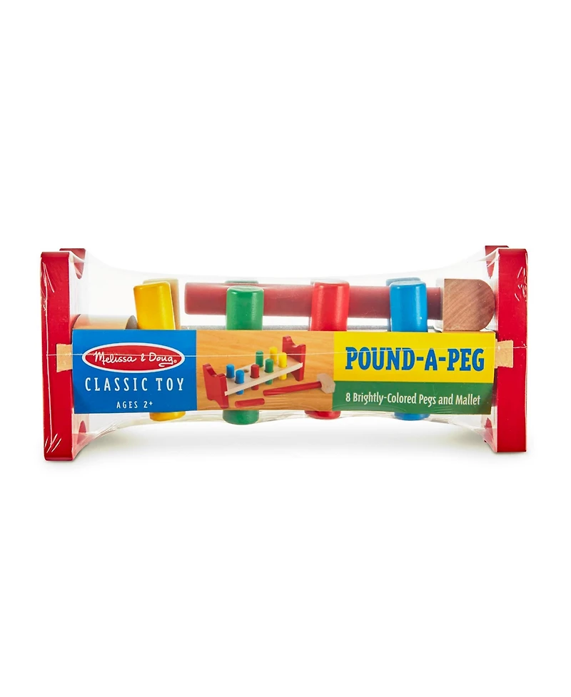 Melissa & Doug Deluxe Wooden Pound-a-Peg Toy With Hammer