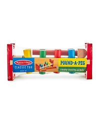 Melissa & Doug Deluxe Wooden Pound-a-Peg Toy With Hammer
