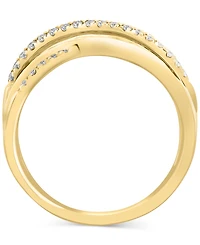 Effy Diamond Baguette & Round Multirow Crossover Ring (5/8 ct. t.w.) in 14k Gold