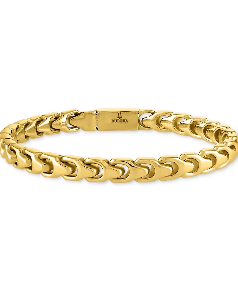 Bulova Men's Link Bracelet Gold-Plated Stainless Steel
