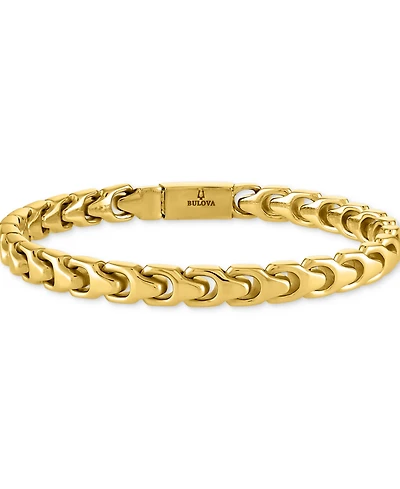 Bulova Men's Link Bracelet in Gold-Plated Stainless Steel