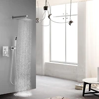 10 Inch Shower Head Bathroom Luxury Rain Mixer Shower Complete Combo Set Wall Mounted