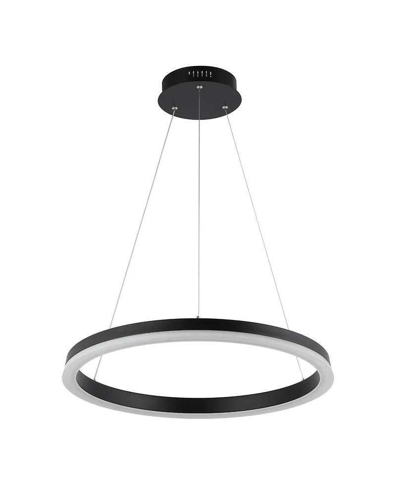 Baxter 23.5" 1-Light Modern Contemporary Aluminum Integrated Led Hoop Pendant