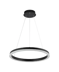 Baxter 23.5" 1-Light Modern Contemporary Aluminum Integrated Led Hoop Pendant