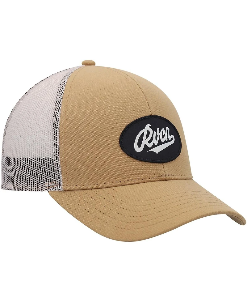 Men's Rvca Gold Work Script Trucker Snapback Hat