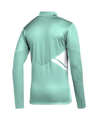 Men's adidas Mint La Galaxy Quarter-Zip Aeroready Training Top