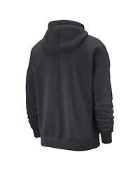Men's Nike Anthracite Brooklyn Nets Courtside Versus Stitch Split Pullover Hoodie