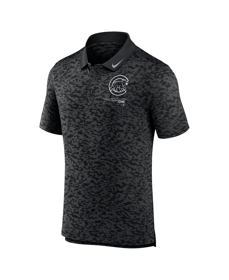 Men's Nike Black Chicago Cubs Next Level Polo Shirt