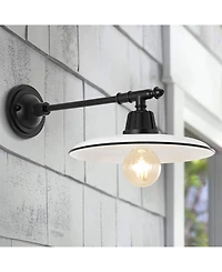 Bonner 12" 1-Light Farmhouse Industrial Indoor, Outdoor Iron Led Victorian Arm Sconce