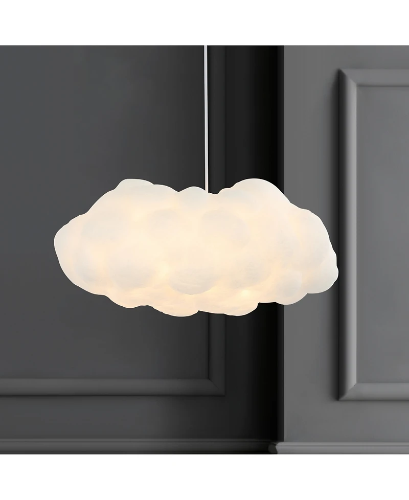Zephyr 23" 2-Light Modern Contemporary Silk Led Cloud Pendant
