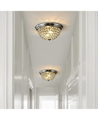 Malia 12" 1-Light Traditional Transitional Iron Led Flush Mount